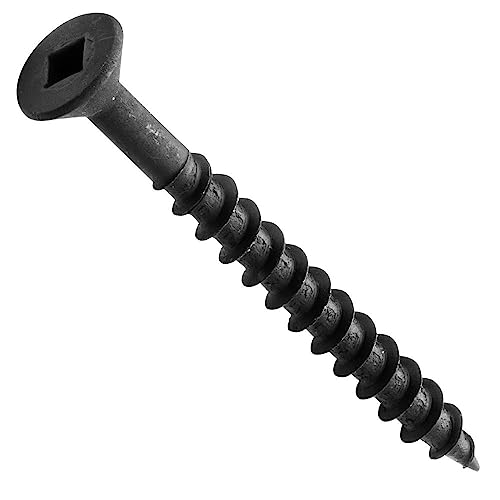 Centerline #10 x 2'' Tornillos para madera con cabeza plana y cuadrada, negro, paquete de 100 miniatura 1