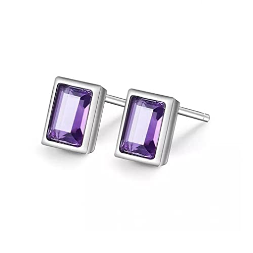Boucles d'oreilles améthyste naturelle pour mariages et soirées chics