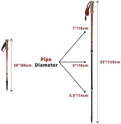 Outdoor Travel Camping Hiking Climbing Walking Stick Aluminium Alloy Alpenstock Skiing Trekking Pole Arrival Easy to Carry.