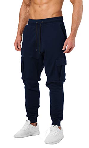 Image of JUGULAR Men's Regular Fit low Rise Cotton Solid Stylish Cargo Track Pants
