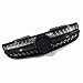 Compatible with Benz R230 SL Class 2007-2009 SL550 Front Grille Black/Silver Car Upper Bumper Hood Mesh Grid Grill(Silver)