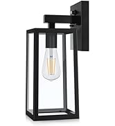 SHINE HAI Dusk to Dawn Sensor Outdoor Wall Sconce, Exterior Wall Lantern Fixture with E26 Base, W...