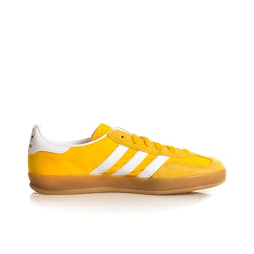 Image of adidas Gazelle Indoor Mens Sneakers, Crew Yellow /Cloud White /Almost Yellow, Size 10.5