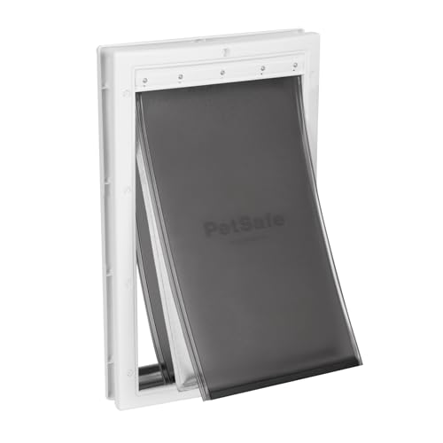 PetSafe - Haustiertür für Extreme Wetterbedingungen - Mit DREI Klappen, Energieeffizient, Anpassbarer Rahmen - Wetterbeständig, Isolierung gegen Hitze und Kälte - Groß