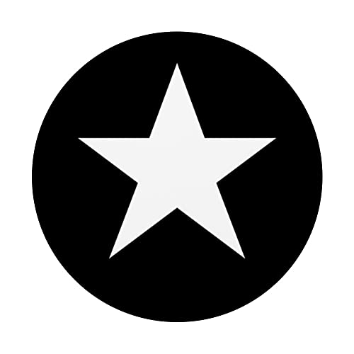 Y2K Star On Front Black And White Mcbling Aesthetic 2000s PopSockets Swappable PopGrip - Image 3
