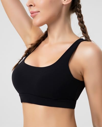 Image of Sports Bras for Women High Support, Molded Cup High Impact Criss Cross Back Workout Yoga Bra No Removable Padded Bra