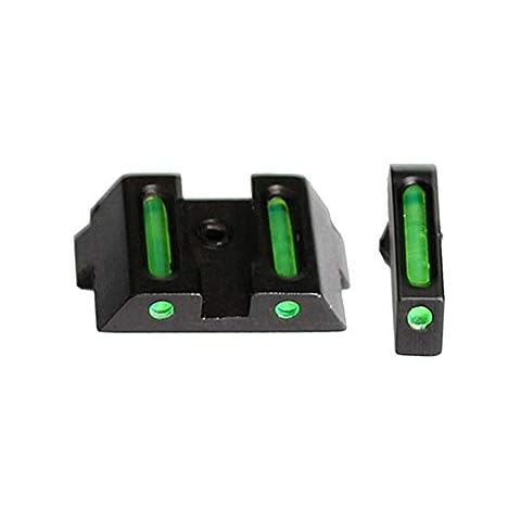Haowenzhen Tactical Fiber Optic Vorne Hinten Rot Grün Pistole Sehenswürdigkeiten Fiber Anblick Passend for G17 Cover