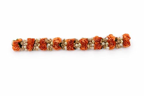 Image of MAJIK Combo of 4Pcs Gajra for Women and Girls Artificial Flower Gajra Beads Hair Gajra for Juda Hair Accessories for Women (1)