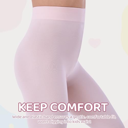 MANZI 3 Pairs Girls Tights Footed Toddler Dance Tights Kids Ballet Stockings Ultra Soft3