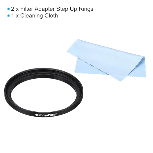 PATIKIL 46mm-49mm Metal Step Up Ring with Cleaning Cloth - Image 3