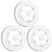 AMIR (Upgraded Version) Motion Sensor Light, Cordless Battery-Powered LED Night Light, Wall Light, Magnet Closet Lights, Safe Lights for Stairs, Hallway, Bathroom, Kitchen, Cabinet (Pack of 3, White)