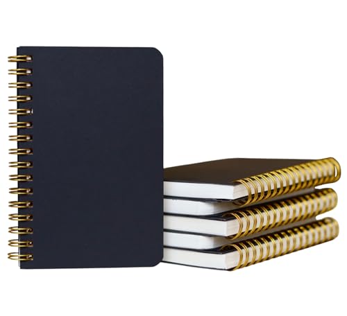 Image of INNAXA Pocket Notebook with a Black cover For Writing Personal,Office Use Pocket-size Notebook Blank 120 Pages (Black, Pack of 6)