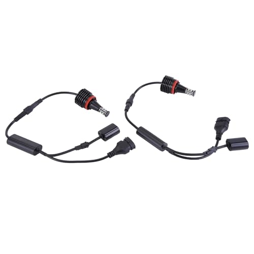 BYNYXI 2 Stück H8 Angel Eyes für E82 E87 E90 E92 5er E60 6er E63 X5 X6 X1 Z4 E70 E71 Angel Eye Scheinwerfer Standlicht 12V 40W 7000K 003584ZIZ01A H8 LED Angel Eyes LED Marker Lichter