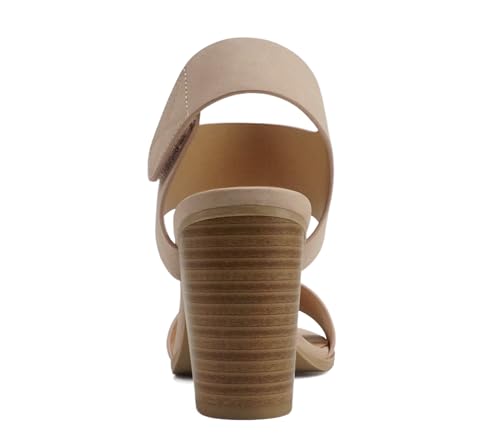 Image of Soda Wait-A ~ Women Open Round Toe Chunky Heel Ankle Strap High Heel Dress Sandals