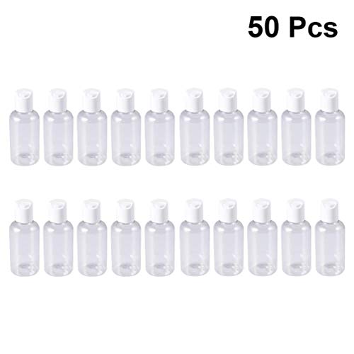 Preisvergleich Produktbild 12 Stück 50ml Tragbare Reise Leere Flaschen Handseife Shampooflaschen Kosmetische Toilettenartikel Duschgel Aufbewahrungsbehälter Für Cremelotion (zufällige Kappenfarbe)
