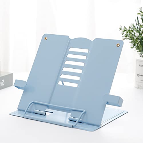 KETIEE Metal Book Stand, Reading Book Holder, Recipe Cookbook Holder Stand, Kitchen Bookrest Reading Rest Tablet Music Book Stands&Holders, Blue