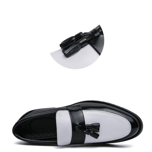 Amtopiyo Men's Smart Tassel Penny Loafers Microfiber Leather Slip-On Formal Dress Shoes2
