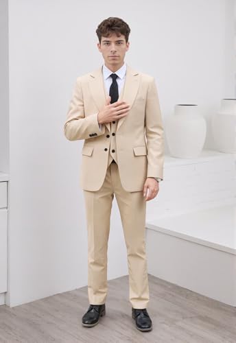 Suits for Men 3 Piece Slim Fit Blazer Vest Pant for Men Wedding Prom Party Business Tuxedo4