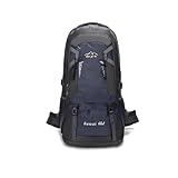 PRYZALO 60L Hiking Backpack,Camping Backpack Lightweight Travel Daypack Waterproof Backpacking Bag for Men Women (Navy)