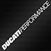 FANTASTICK 2 Stickers/Autocollants Blanc Ducati Performance Qualité Premium Haute Résistance