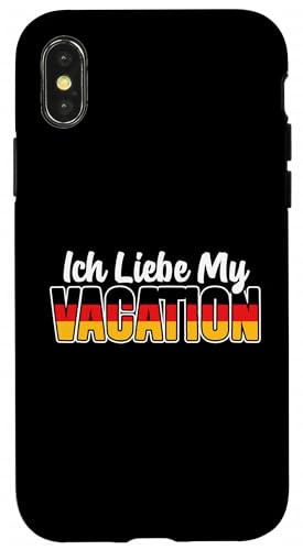 Ich Liebe My Vacation German Humor Germany Flag Case for iPhone X/XS