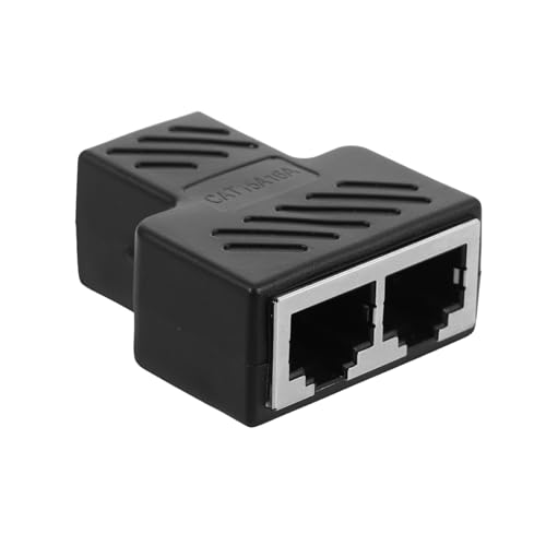COLLBATH Ethernet Splitter Adapter to Network Cable Connector Compact Dual Port Design for Router Expansion Construction for Use