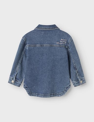 Veste fille Nmfdevi Dnm Emb Jacket solide contre le vent frais - 2