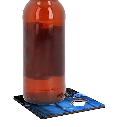 Sous-verre décapsuleur papillons bleus lot de 6 dessous de verre pour table