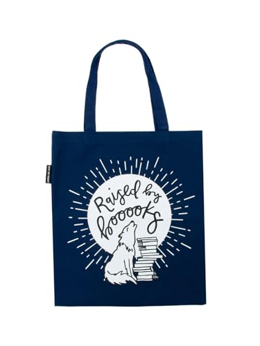 Out of Print Raised By Books Tote Bag with Inner Pocket - Gift for Book Lovers