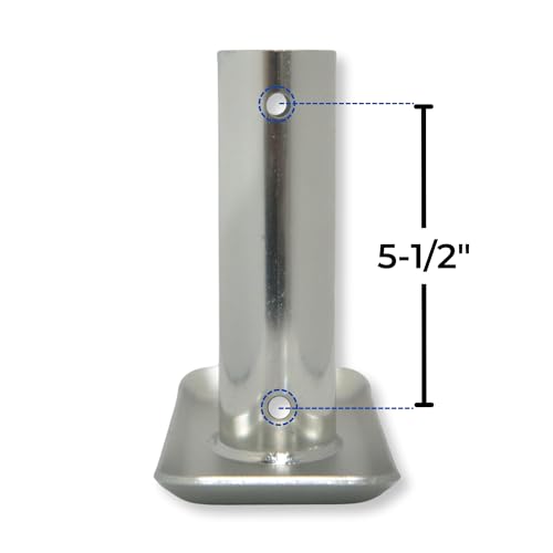 Jeremywell Trailer Jack Detachable Foot Plate 5000 lbs Capacity with Pin Base for A-Frame Boat RV Camper 7-1/2”” Tube Length - Thumbnail 6