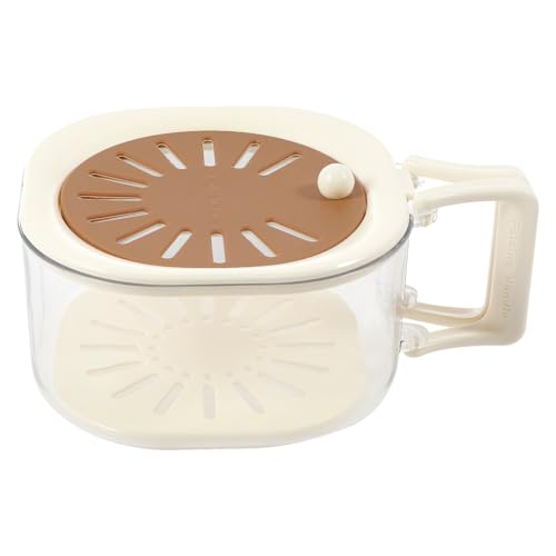 Escurridor de 2 piezas con tapa,Escurridor 2 en 1 con mango plegable,Escurridor multifuncional de frutas y verduras con tapa,Lavado de alimentos Ensaladas para Cocina (1)