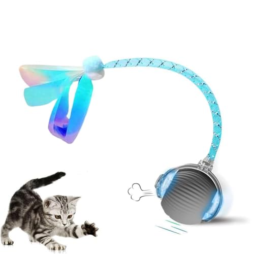 NEOVSUNY Giochi per Gatti, Palla Giocattolo Elettrica, Palla Magica per Cani, Giocattolo Interattivo per Cani, Gatti in Casa Intelligente Rotolante Automatica Cat Toy Ball Con 3 Modalità