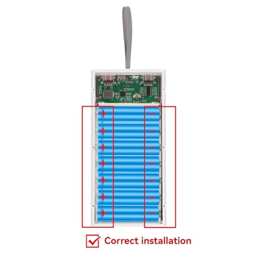 Kit de caja de energía móvil desmontable 18650 con pantalla LCD de alta precisión 4