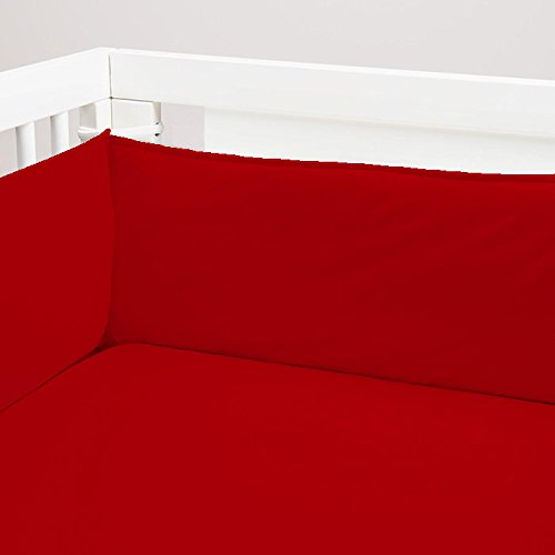Image of 2-Pack 100% Cotton Red Crib Sheets for Boys, Girls, Jersey Fitted Crib Sheet, Baby Crib Sheets, Cotton Breathable Crib Sheet, Red Crib Mattress Sheet, Baby Mattress Sheets by Destiny Crescent Bedding