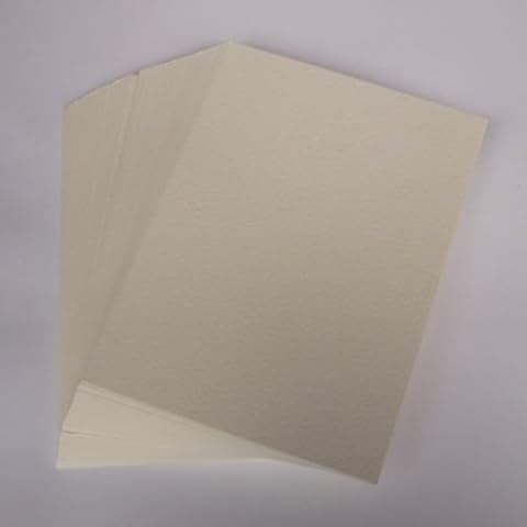 A4 Hammered Ivory Card Stock x 50 Sheets, 260gsm (297mm x 210mm) - Stella Crafts Cover