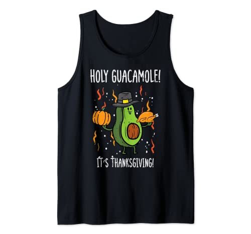 Holy Guacamole Its Thanksgiving Avocat Funny Men Women Kids Débardeur