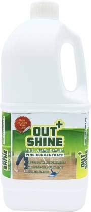 Outshine+ Phenyl Concentrate Advanced Disinfectant Floor, Washroom Cleaner | Stain Remover with Air Freshening Formula | Makes up to 30 Litres of Fresh White Phenyl Floor, Tiles Cleaner | Pleasant Aroma (Sandal) - 1 Litre