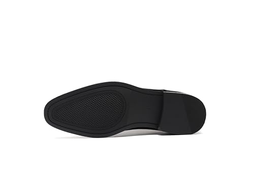 DECARSDZ Mens Classic Faux Patent Leather Lace-up Oxford Tuxedo Dress Shoes Black Use for Business Wedding Formal Dinners Church Services Theatre Performance3