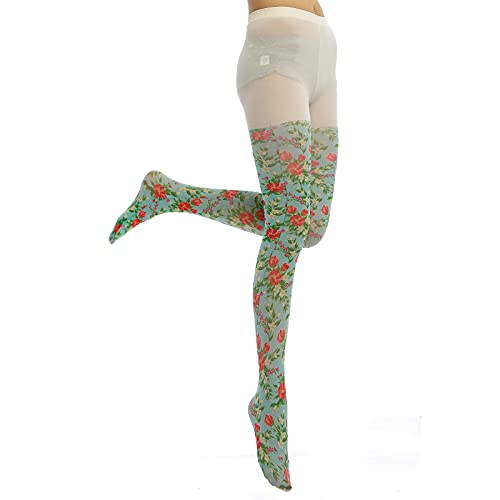 Image of Sahabowi Women Tights, Opaque High Waist Pantyhose, Vintage Control Top Stockings