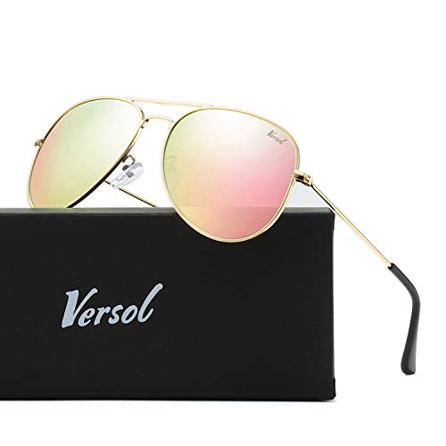Image of Aviator Sunglasses for Men Women, Polarized Mirrored UV400 Lenses, Lightweight & Classic for Driving & Outdoors