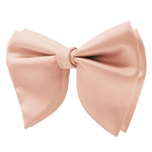 Image of Mens Bow Tie Pre Tied Oversized Bow Ties for Men Satin Bowties for Tuxedo Wedding Party Banquet