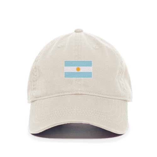 DSGN By DNA Argentina Flag Embroidered Baseball Cap Cotton Adjustable Dad Hat Putty
