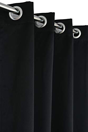 Image of Premium Blackout Solid Curtain for Home 100% Opaque Curtains for Window 5 Feet,Pack of 2,Black