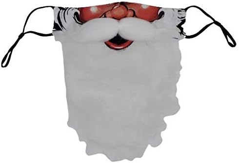 Santa Claus Mask Funny Holiday Beard Men Women Adult