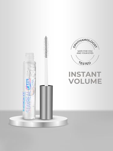 Image of INSIGHT Stay Real Lash Mascara - Transparent | Clear Gel Formula| Natural Look | Sweatproof | For Brows and Eyelashes for Every day Use -10 g (Pack of 3)