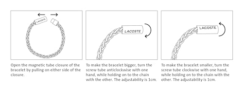 Lacoste Spelt Men's Chain Jewelry Bracelet, Fashionable, for an everyday look4