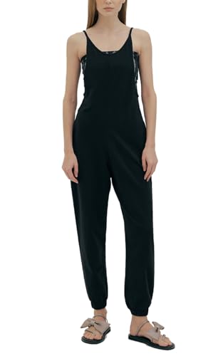 Hanyomo Damen Ärmellos Jumpsuits Spaghettiträger Harems Baggy Onesies Trendy Lange Hosen Overalls Spielanzüge Mit Tasche...