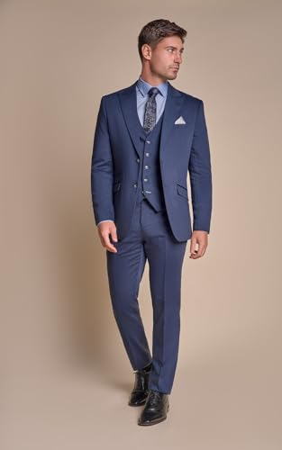 Costume bleu 3 pièces ajusté pour morphologie variée - 3