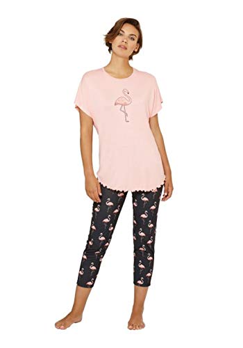 Preisvergleich Produktbild hajo Polo & Sportswear Damen Bedruckter 7 / 8-Schlafanzug