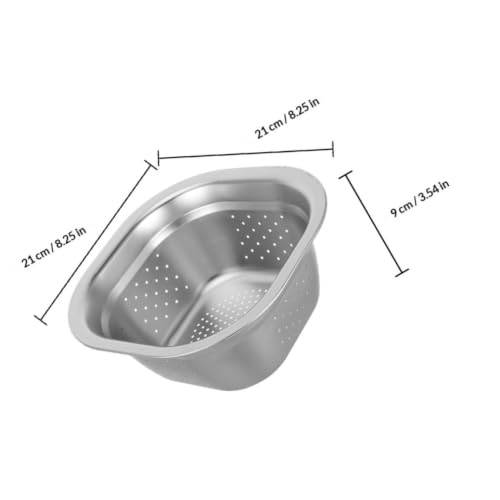 Colador cuadrado de acero inoxidable de 22cm Didiseaon para alta cocina y restaurantes 3